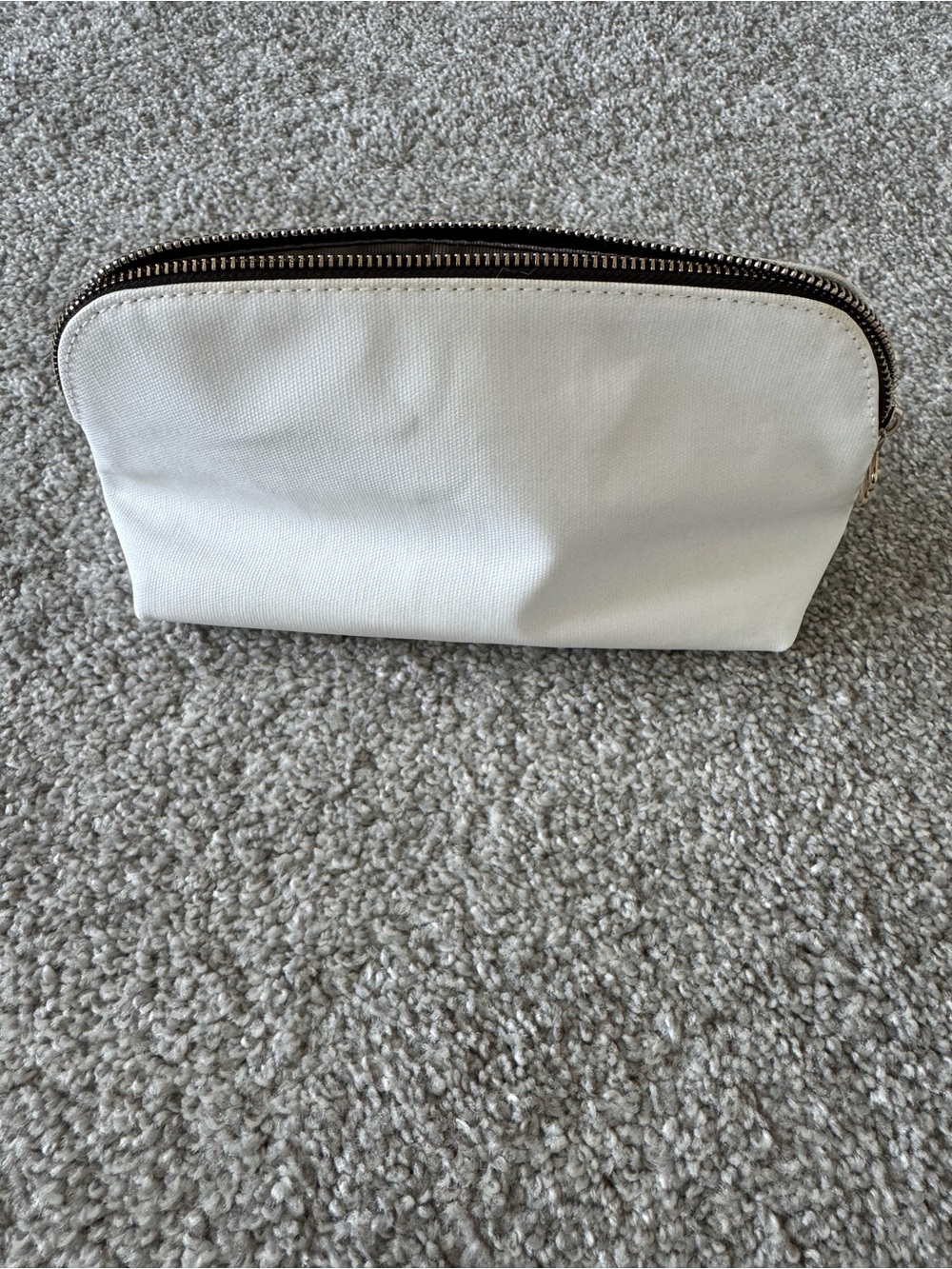 NEW - White Zip Pouch (medium)